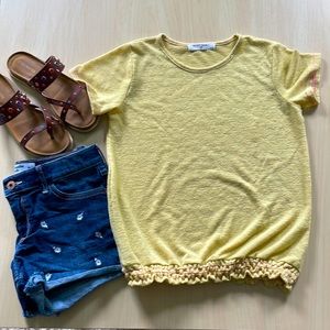 Project Social T Girls Yellow Knit Top Size 14